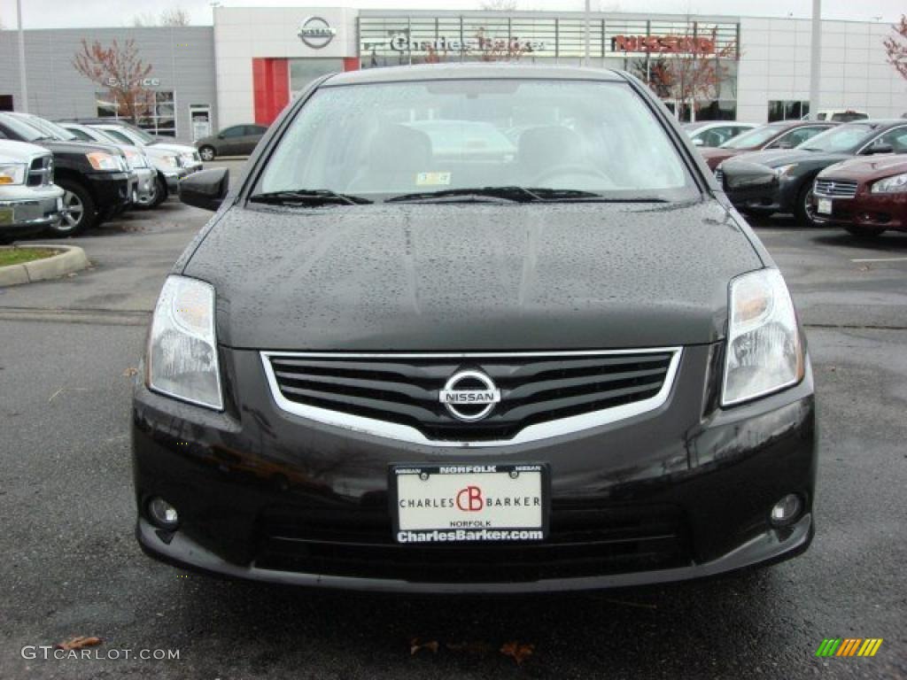 2010 Sentra 2.0 SL - Espresso Black Metallic / Beige photo #10