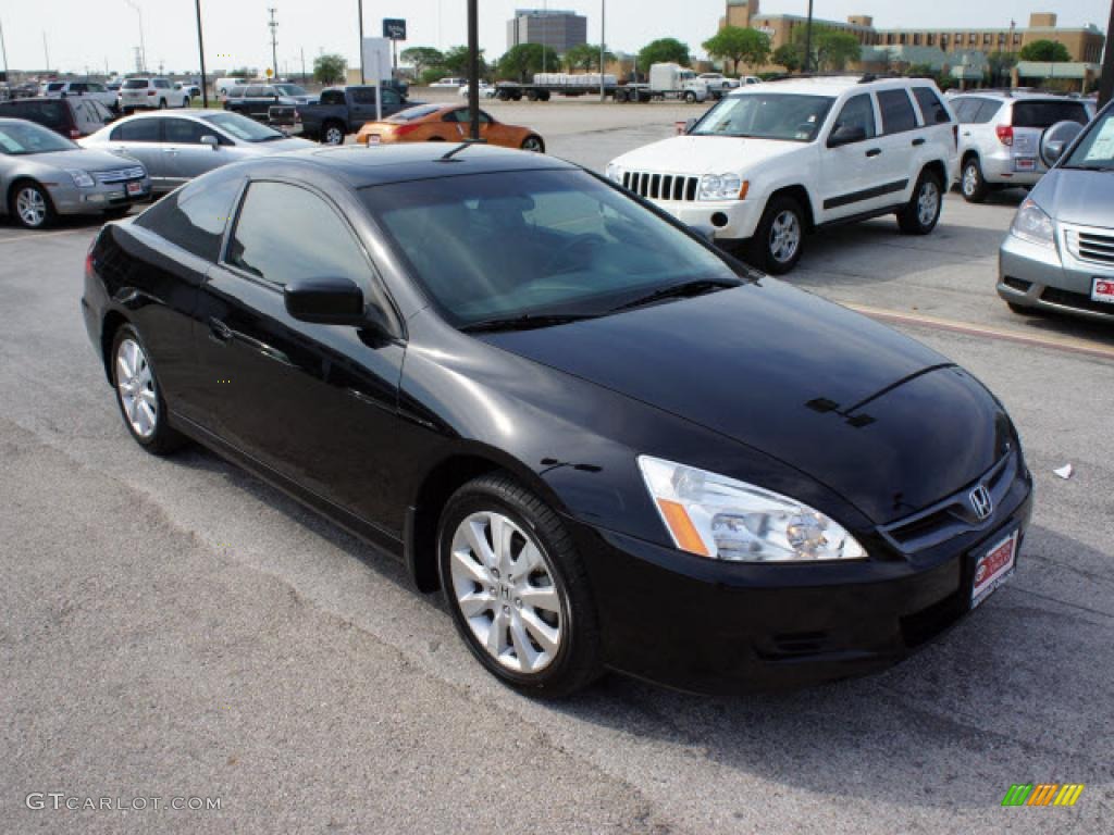 2007 Accord EX V6 Coupe - Nighthawk Black Pearl / Black photo #6