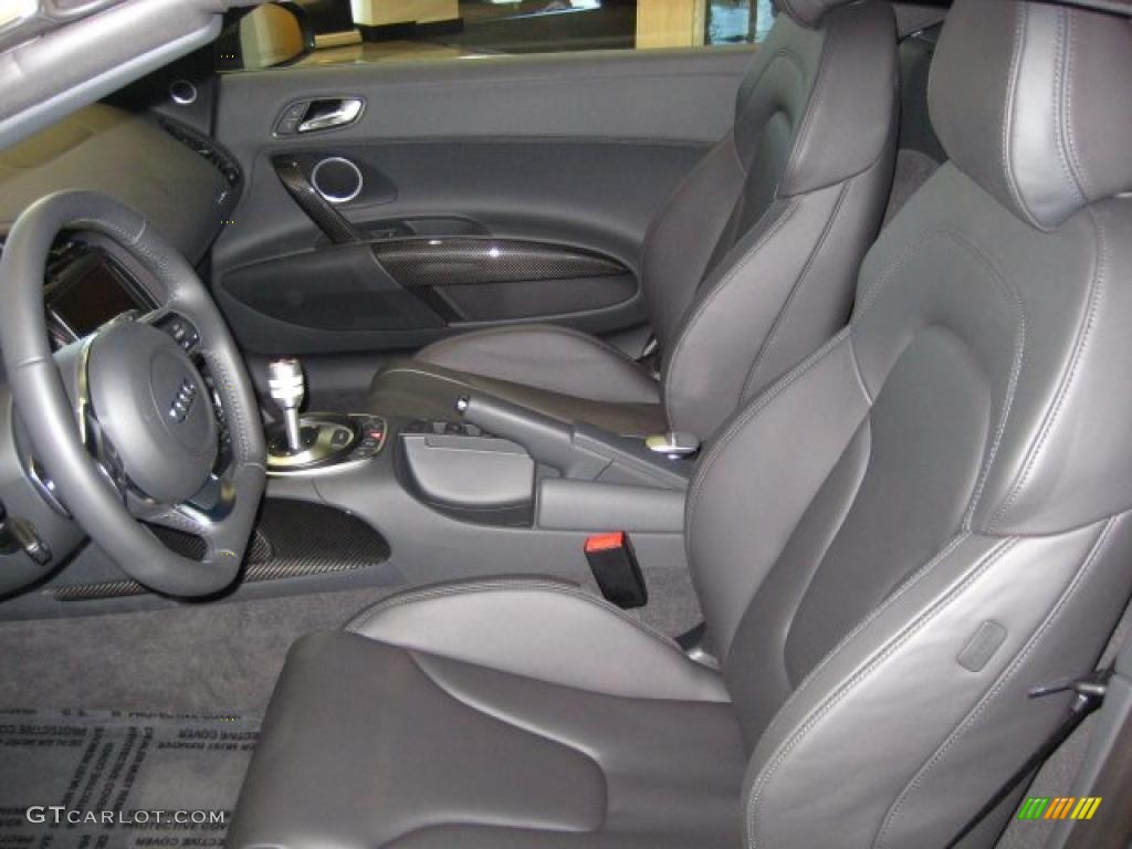 Black Fine Nappa Leather Interior 2011 Audi R8 Spyder 5.2 FSI quattro Photo #47195414