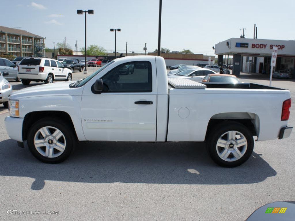 2008 Silverado 1500 LS Regular Cab - Summit White / Dark Titanium photo #2