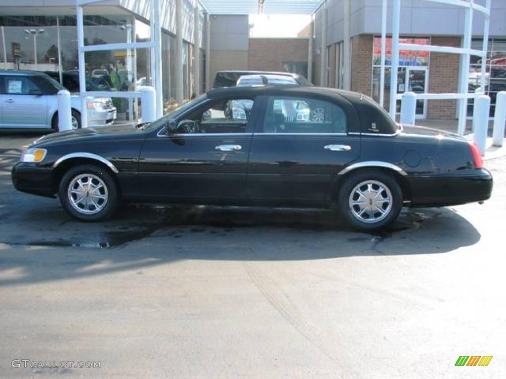 1999 Town Car Cartier - Ebony Black / Deep Charcoal photo #1