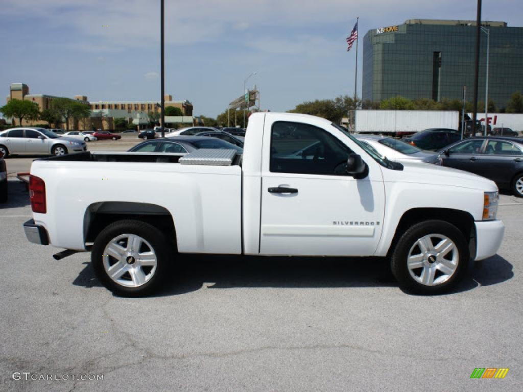 2008 Silverado 1500 LS Regular Cab - Summit White / Dark Titanium photo #5