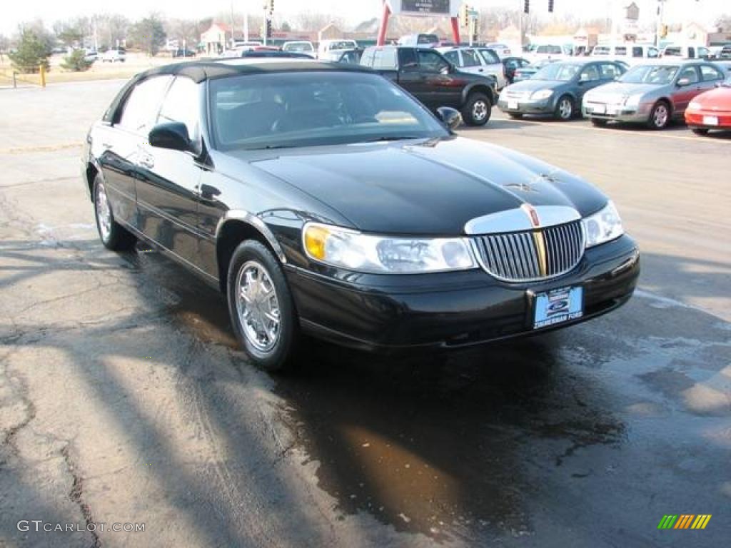 1999 Town Car Cartier - Ebony Black / Deep Charcoal photo #4