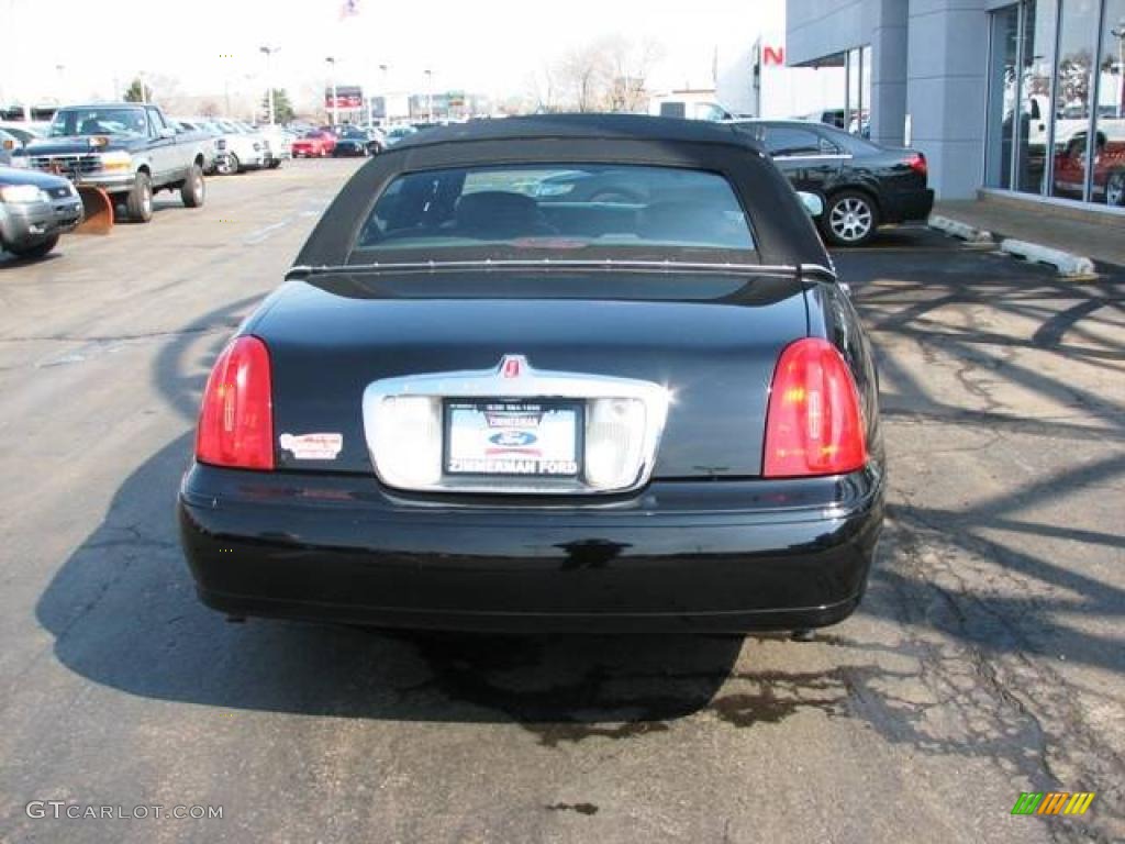 1999 Town Car Cartier - Ebony Black / Deep Charcoal photo #5