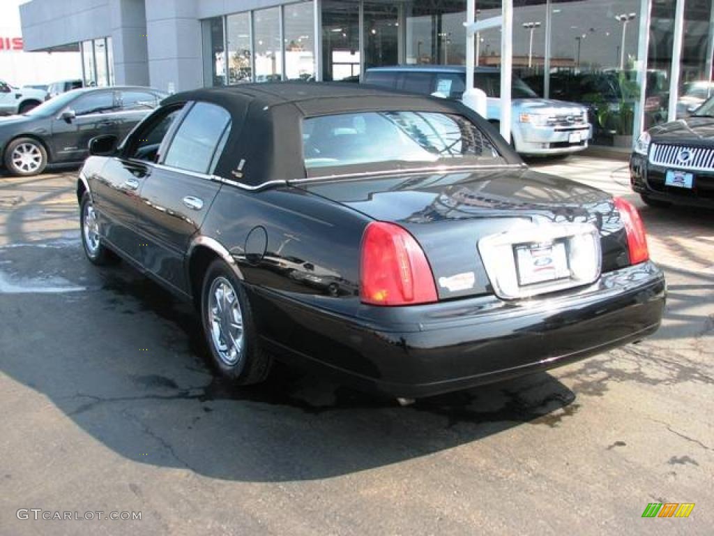 1999 Town Car Cartier - Ebony Black / Deep Charcoal photo #7