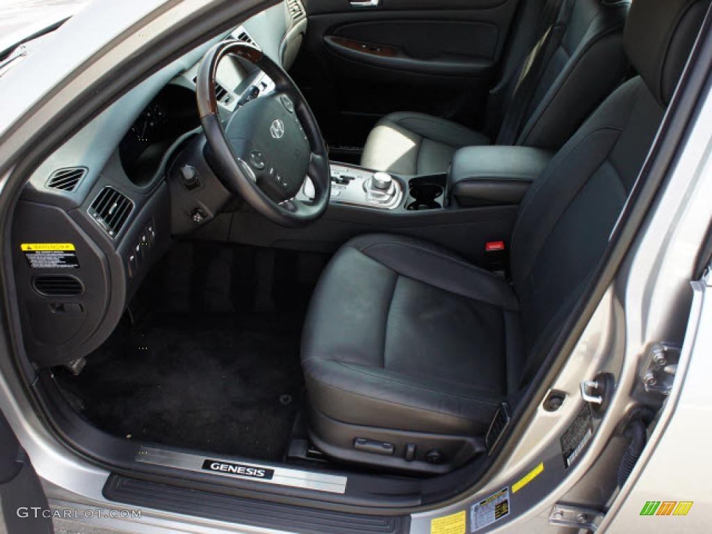 Black Interior 2009 Hyundai Genesis 4.6 Sedan Photo #47196654