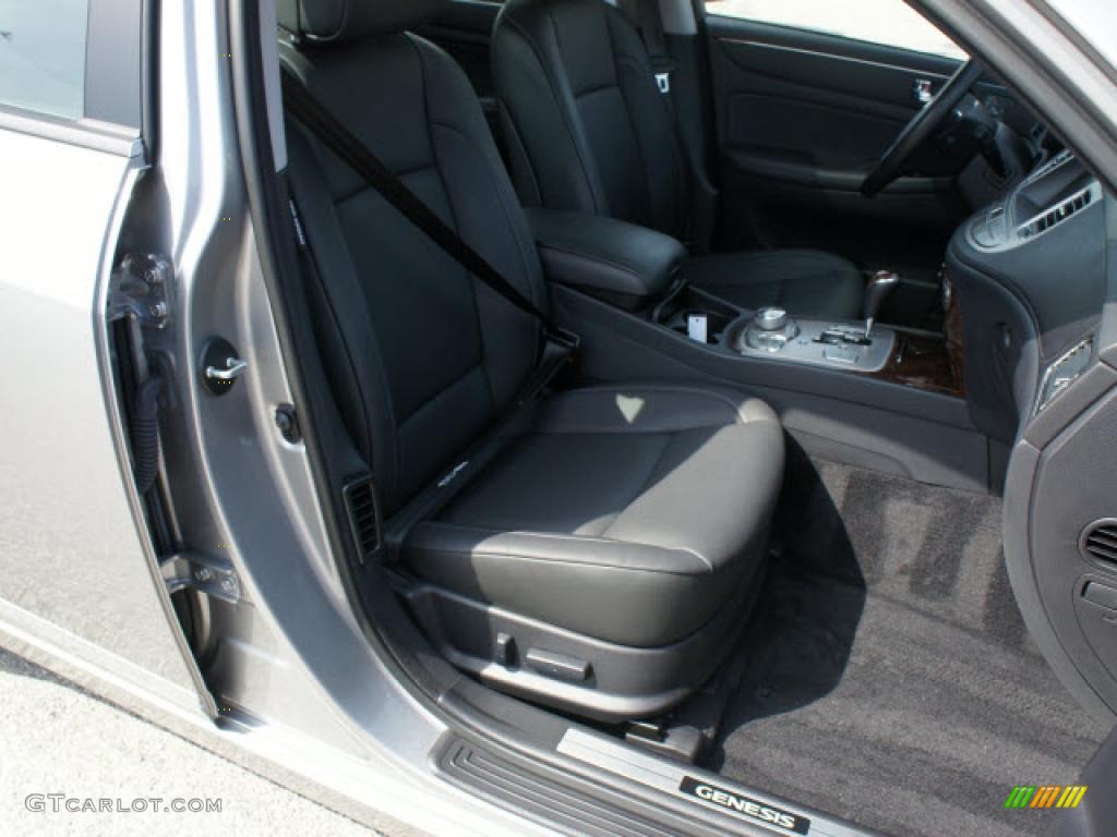 Black Interior 2009 Hyundai Genesis 4.6 Sedan Photo #47196762