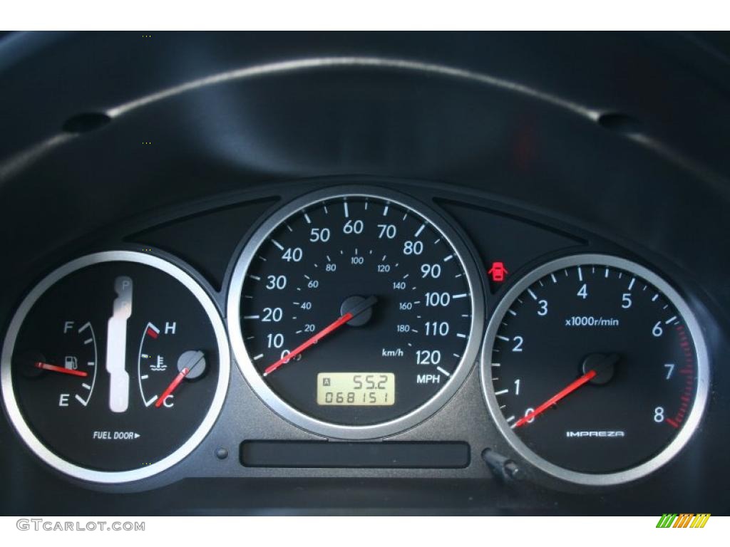 2005 Subaru Impreza 2.5 RS Sedan Gauges Photo #47196989