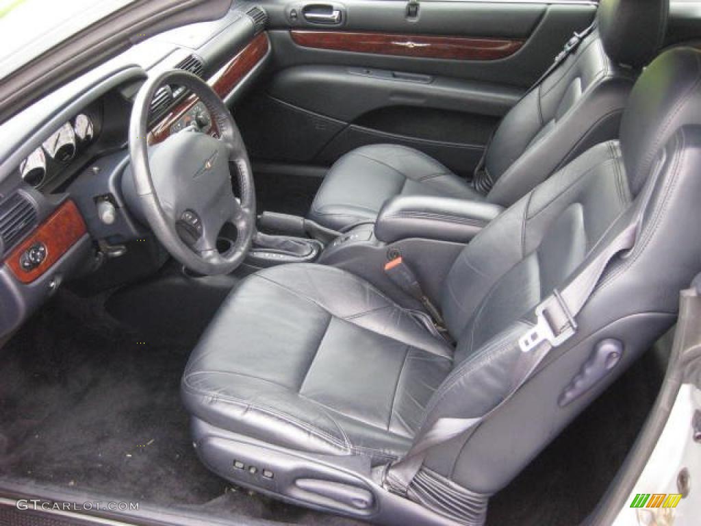 Dark Slate Gray Interior 2002 Chrysler Sebring Limited Convertible Photo #47198603