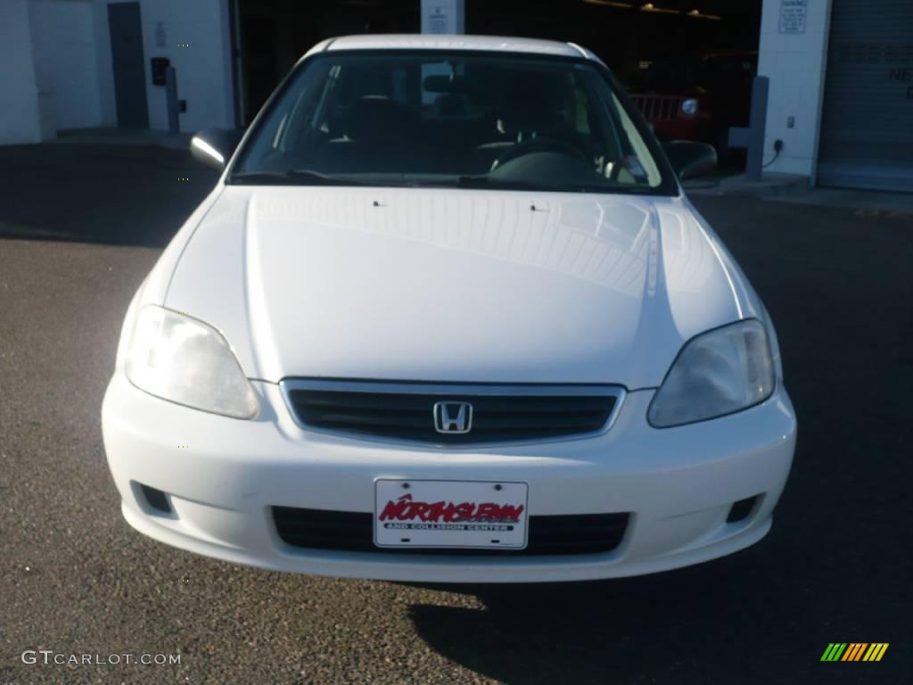2000 Civic DX Sedan - Taffeta White / Gray photo #2