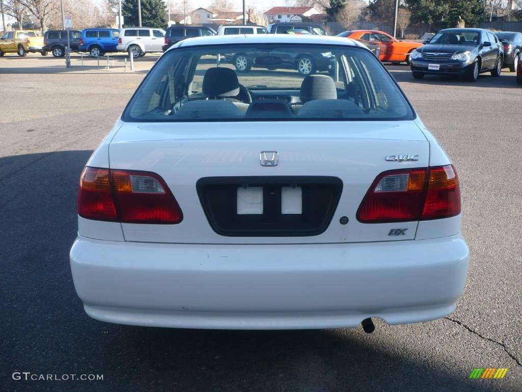 2000 Civic DX Sedan - Taffeta White / Gray photo #4