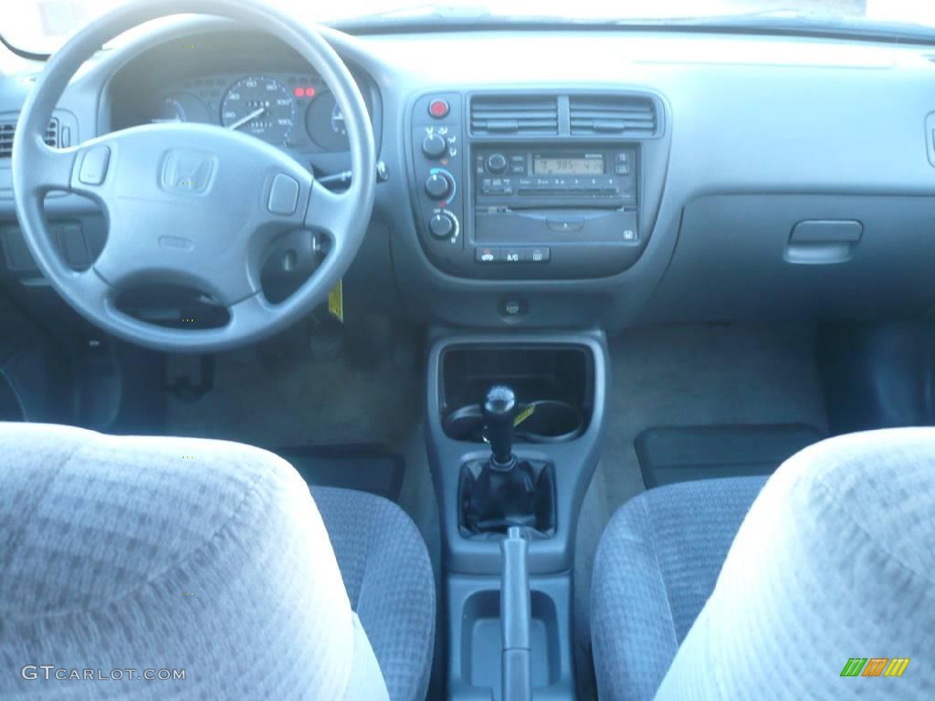 2000 Civic DX Sedan - Taffeta White / Gray photo #10