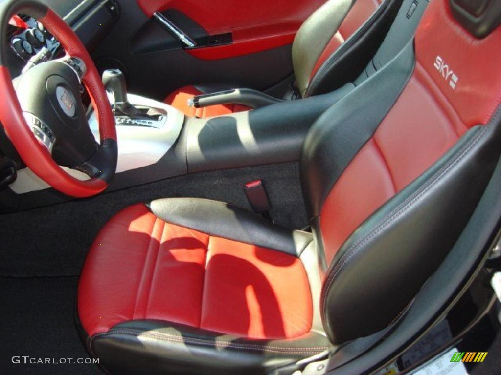 Red Interior 2008 Saturn Sky Red Line Roadster Photo #47199455