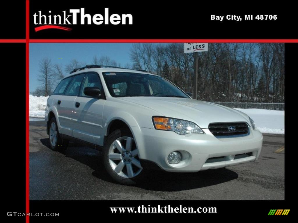 2006 Outback 2.5i Wagon - Satin White Pearl / Taupe photo #1