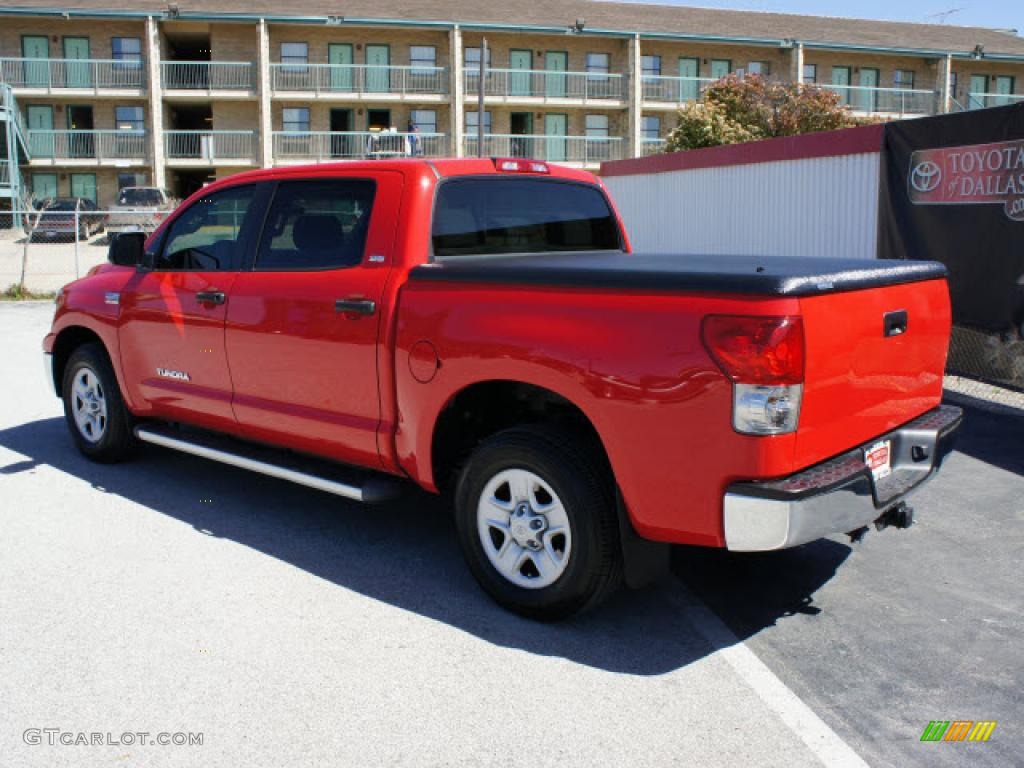 2008 Tundra SR5 CrewMax - Radiant Red / Beige photo #3