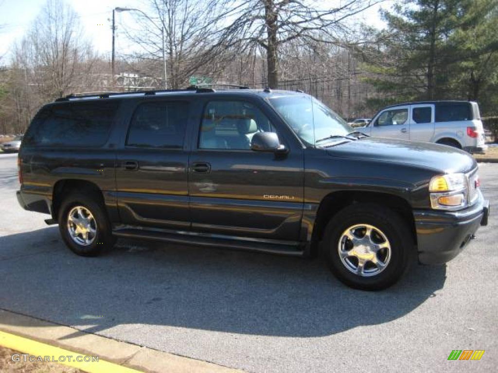 2003 Yukon XL Denali AWD - Carbon Metallic / Stone Gray photo #4