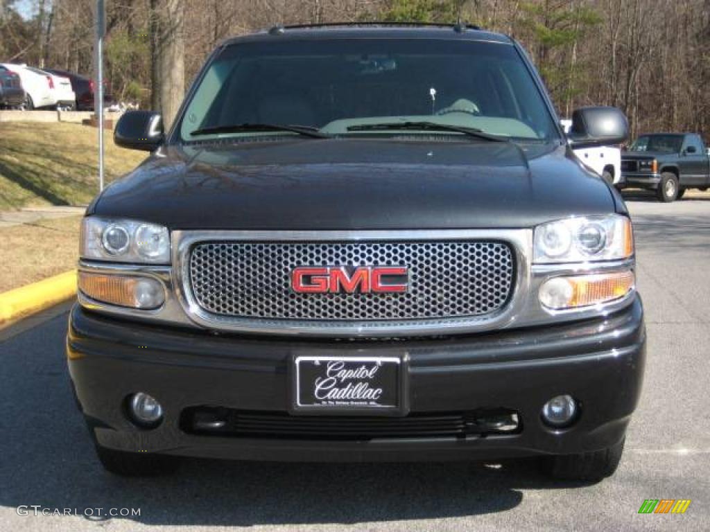 2003 Yukon XL Denali AWD - Carbon Metallic / Stone Gray photo #6