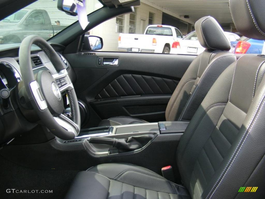 Charcoal Black Interior 2011 Ford Mustang GT Premium Convertible Photo #47203343