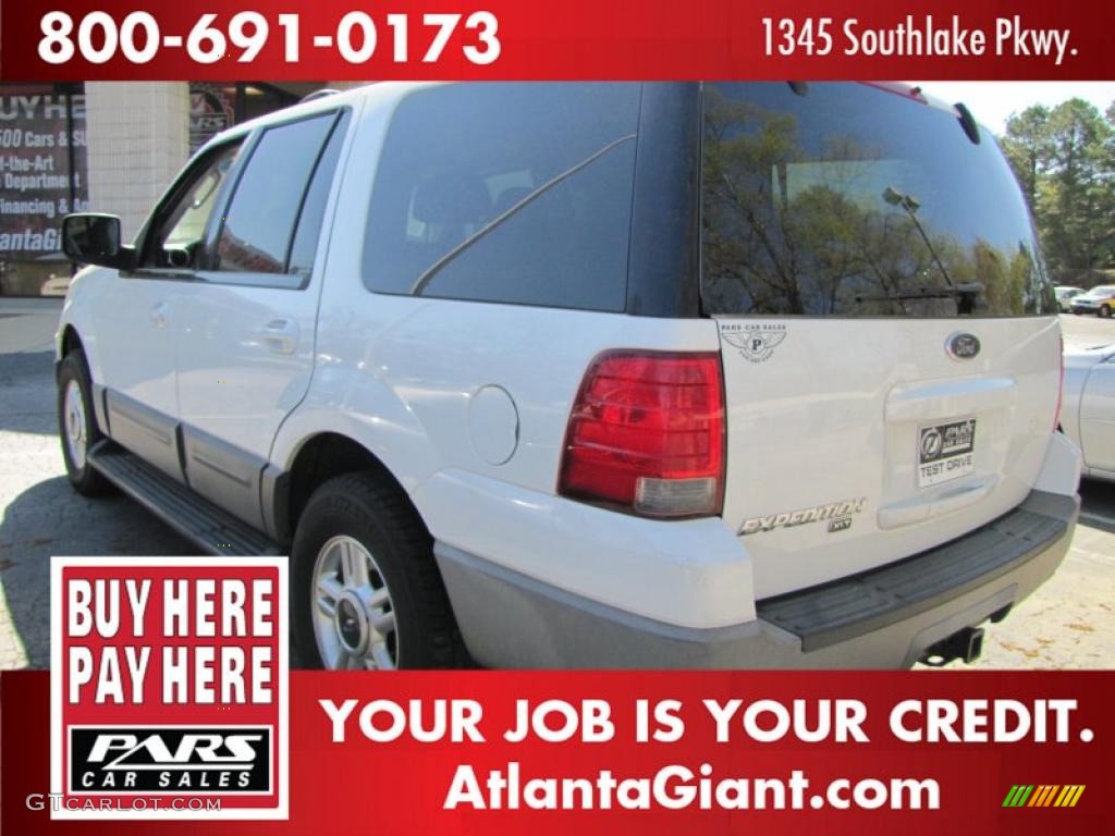 2003 Expedition XLT - Oxford White / Flint Grey photo #2