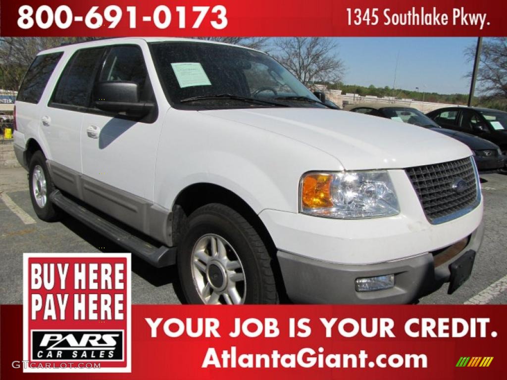 2003 Expedition XLT - Oxford White / Flint Grey photo #4
