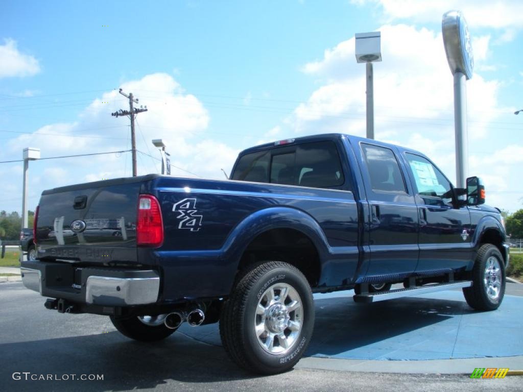 Dark Blue Pearl 2011 Ford F350 Super Duty Lariat Crew Cab 4x4 Exterior Photo #47205932