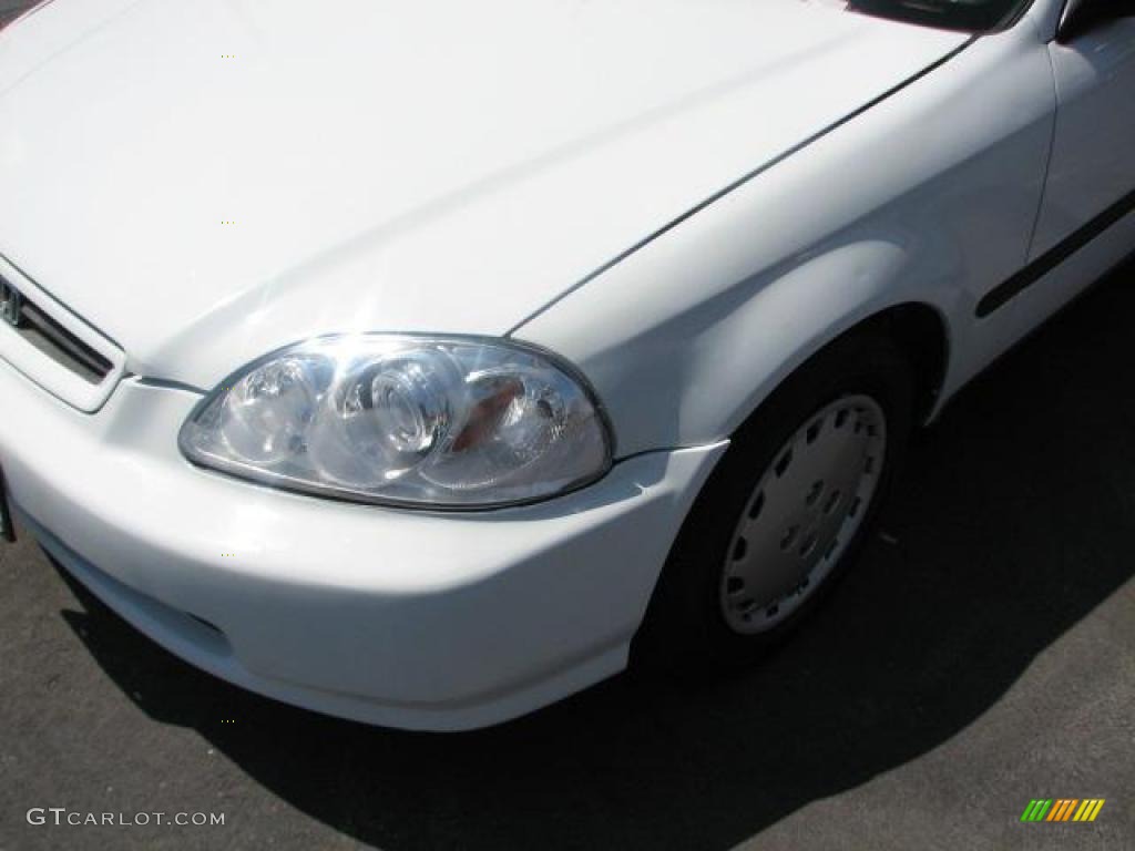 1997 Civic DX Coupe - Frost White / Gray photo #4