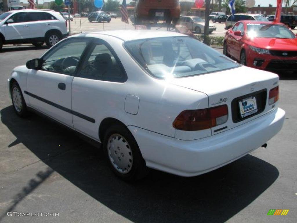 1997 Civic DX Coupe - Frost White / Gray photo #7