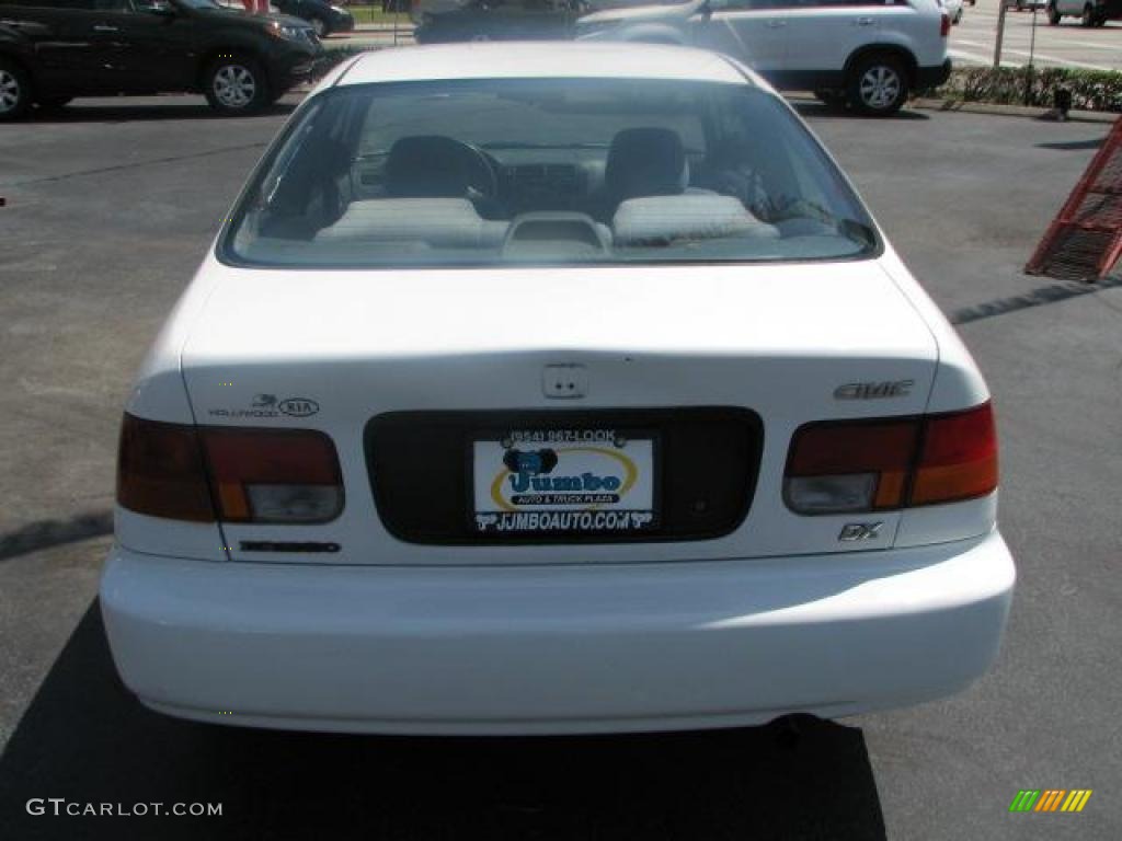 1997 Civic DX Coupe - Frost White / Gray photo #9