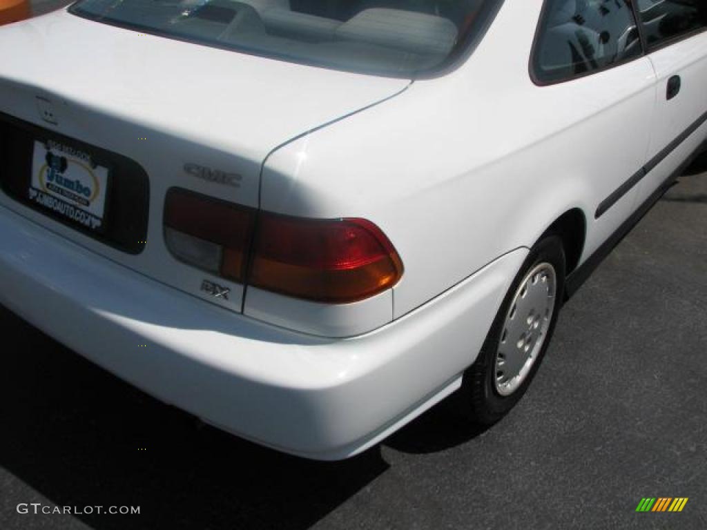 1997 Civic DX Coupe - Frost White / Gray photo #10