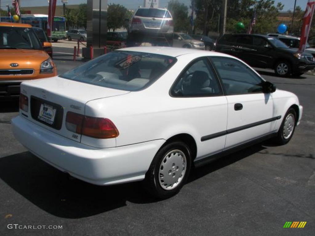 1997 Civic DX Coupe - Frost White / Gray photo #11