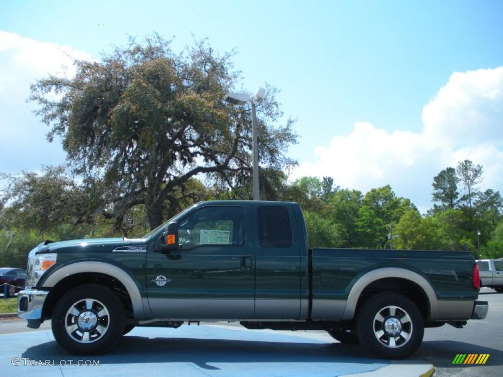 Forest Green Metallic 2011 Ford F250 Super Duty Lariat SuperCab Exterior Photo #47206301