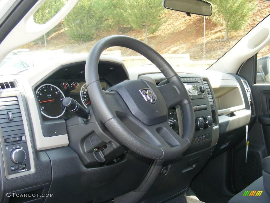 2011 Dodge Ram 1500 ST Crew Cab 4x4 Dark Slate Gray/Medium Graystone Steering Wheel Photo #47206481