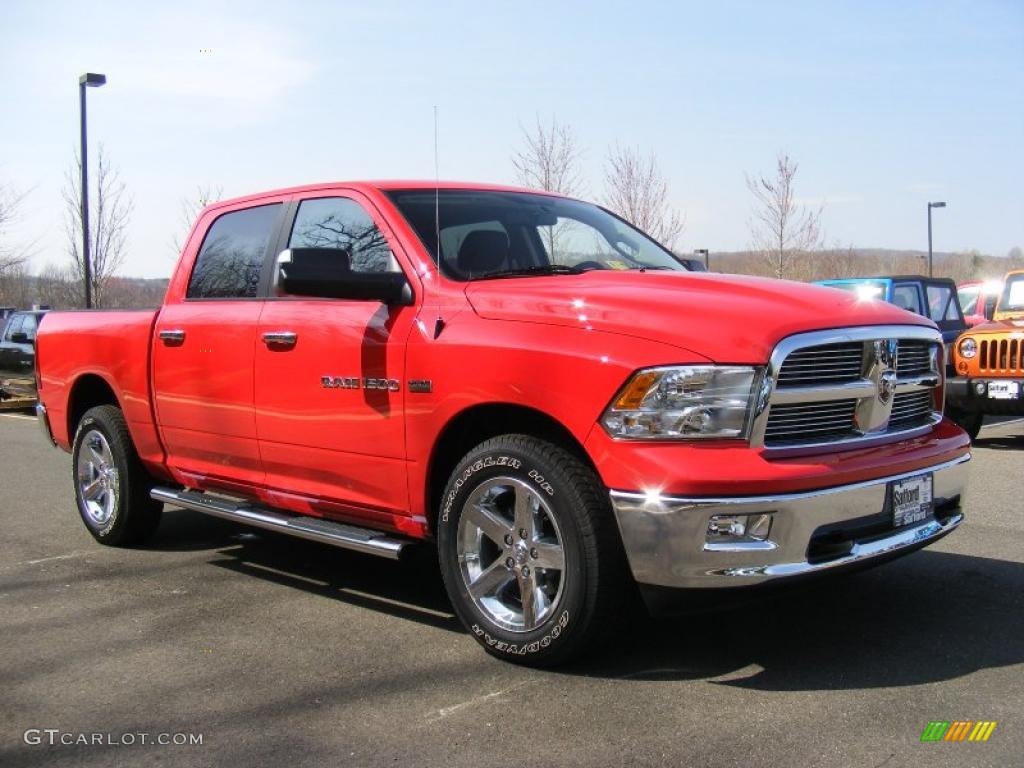 Flame Red 2011 Dodge Ram 1500 Big Horn Crew Cab 4x4 Exterior Photo #47206718