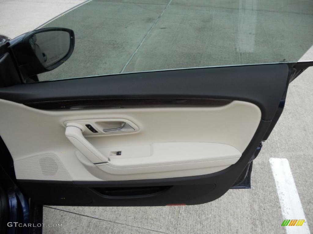 2012 Volkswagen CC Lux Limited Black/Cornsilk Beige Door Panel Photo #47207105