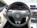 Black/Cornsilk Beige 2012 Volkswagen CC Lux Limited Steering Wheel