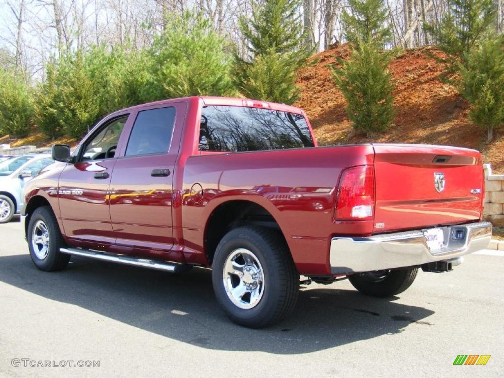 Deep Cherry Red Crystal Pearl 2011 Dodge Ram 1500 ST Crew Cab 4x4 Exterior Photo #47207222