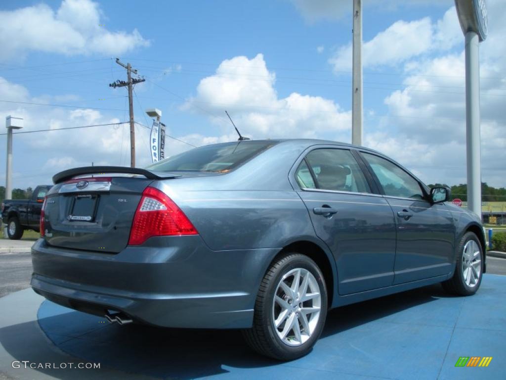 2011 Fusion SEL - Steel Blue Metallic / Camel photo #3