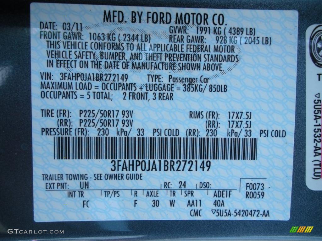 2011 Fusion SEL - Steel Blue Metallic / Camel photo #13