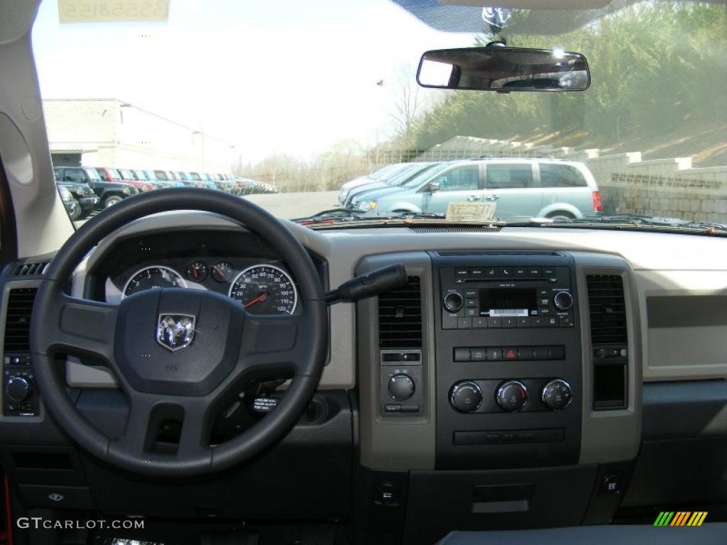 2011 Dodge Ram 1500 ST Quad Cab 4x4 Dark Slate Gray/Medium Graystone Dashboard Photo #47207600