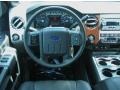 Black Two Tone Leather 2011 Ford F250 Super Duty Lariat Crew Cab 4x4 Steering Wheel