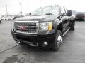 2011 Onyx Black GMC Sierra 3500HD Denali Crew Cab 4x4 Dually  photo #3