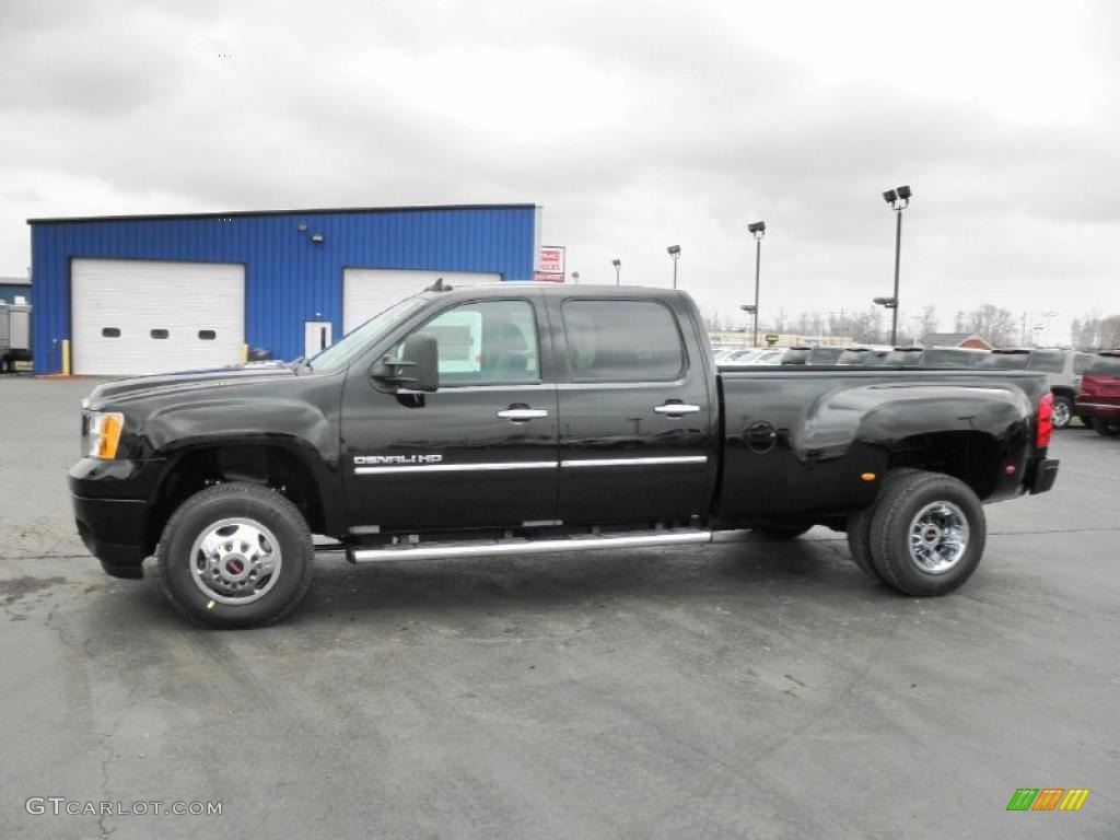 Onyx Black 2011 GMC Sierra 3500HD Denali Crew Cab 4x4 Dually Exterior Photo #47209799