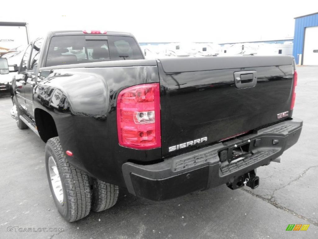 Onyx Black 2011 GMC Sierra 3500HD Denali Crew Cab 4x4 Dually Exterior Photo #47210078