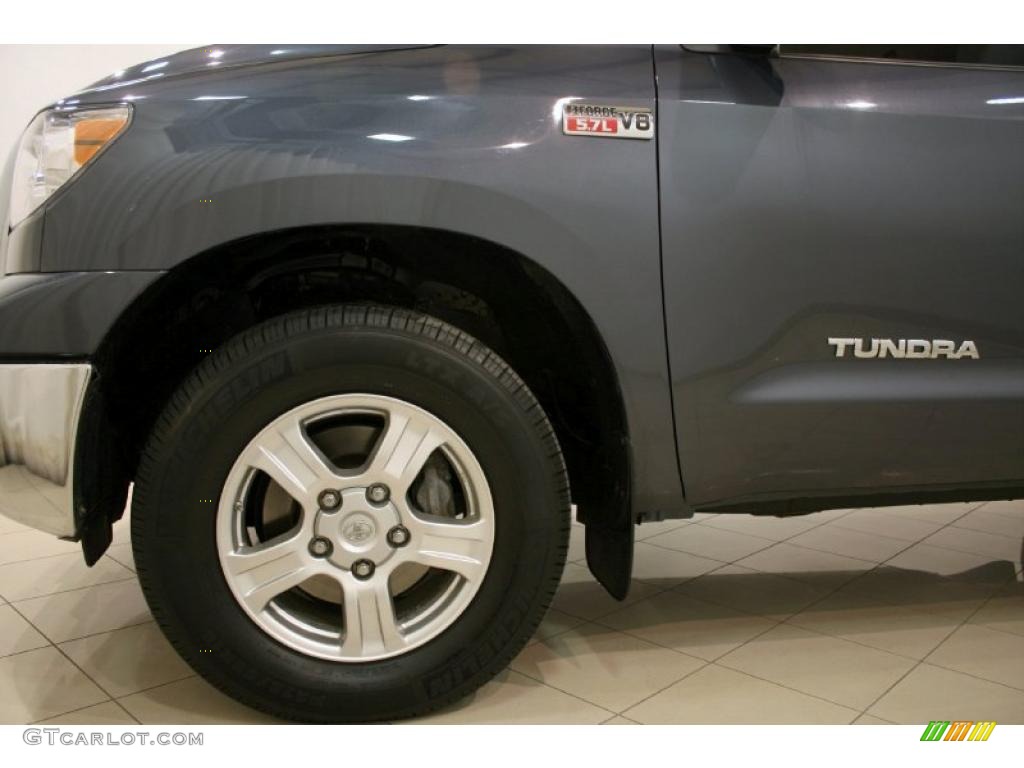 2008 Tundra Double Cab 4x4 - Slate Gray Metallic / Graphite Gray photo #19