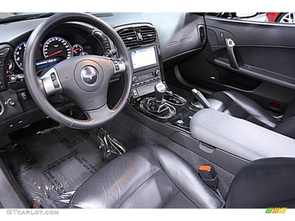 2009 Chevrolet Corvette Convertible Ebony Steering Wheel Photo #47211785