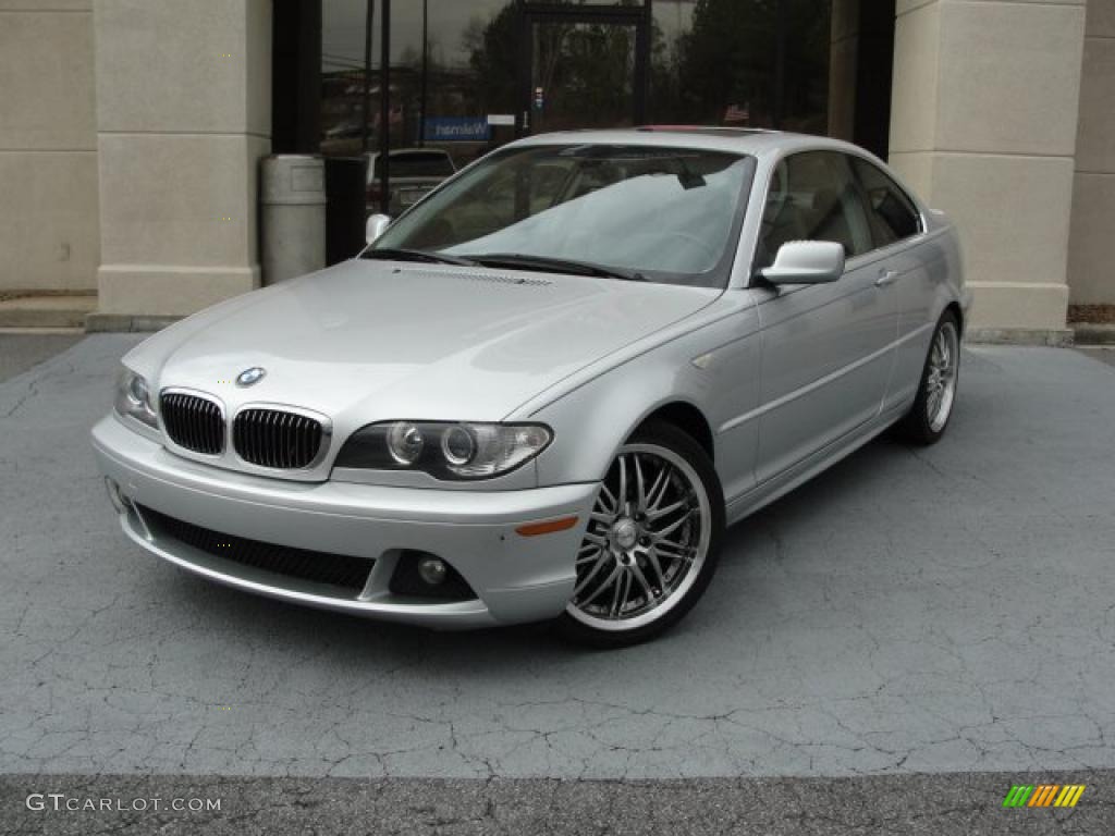 2004 3 Series 330i Coupe - Titanium Silver Metallic / Grey photo #1
