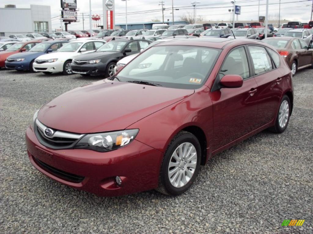 Camellia Red Pearl 2011 Subaru Impreza 2.5i Premium Wagon Exterior Photo #47212046