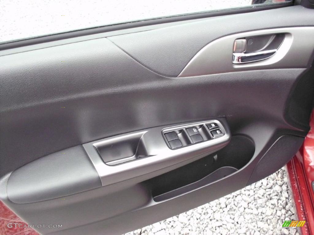 2011 Subaru Impreza 2.5i Premium Wagon Carbon Black Door Panel Photo #47212157