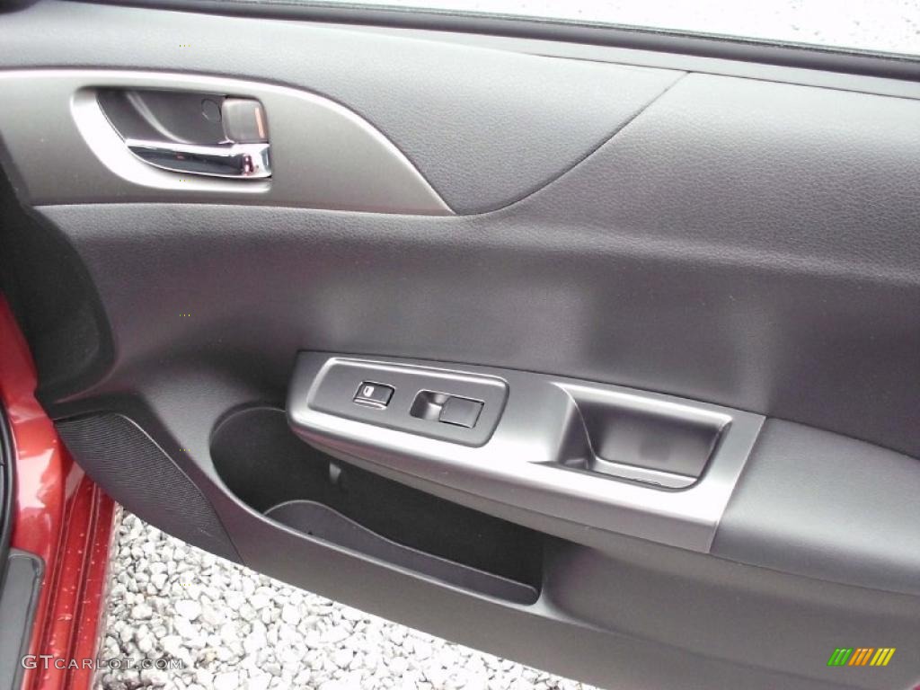 2011 Subaru Impreza 2.5i Premium Wagon Carbon Black Door Panel Photo #47212225