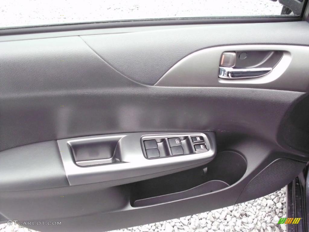 2011 Subaru Impreza 2.5i Premium Wagon Carbon Black Door Panel Photo #47212472